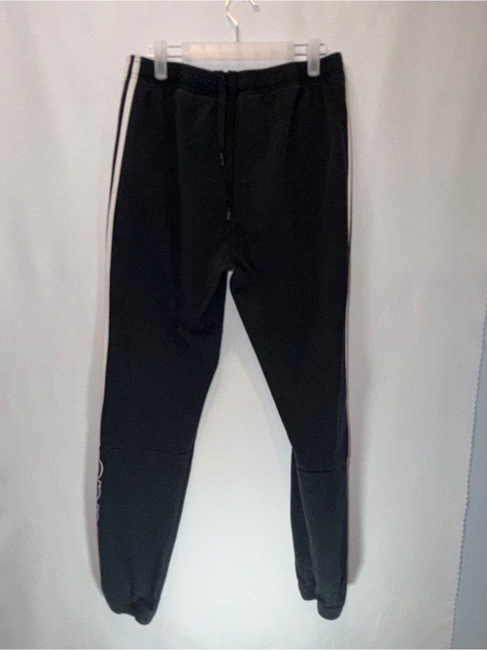 adidas Black Fleece Jogger Pants with Subtle Trim